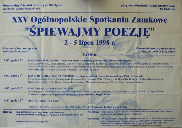 plakat wydarzenia 1998