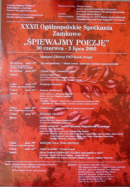 plakat wydarzenia 2005